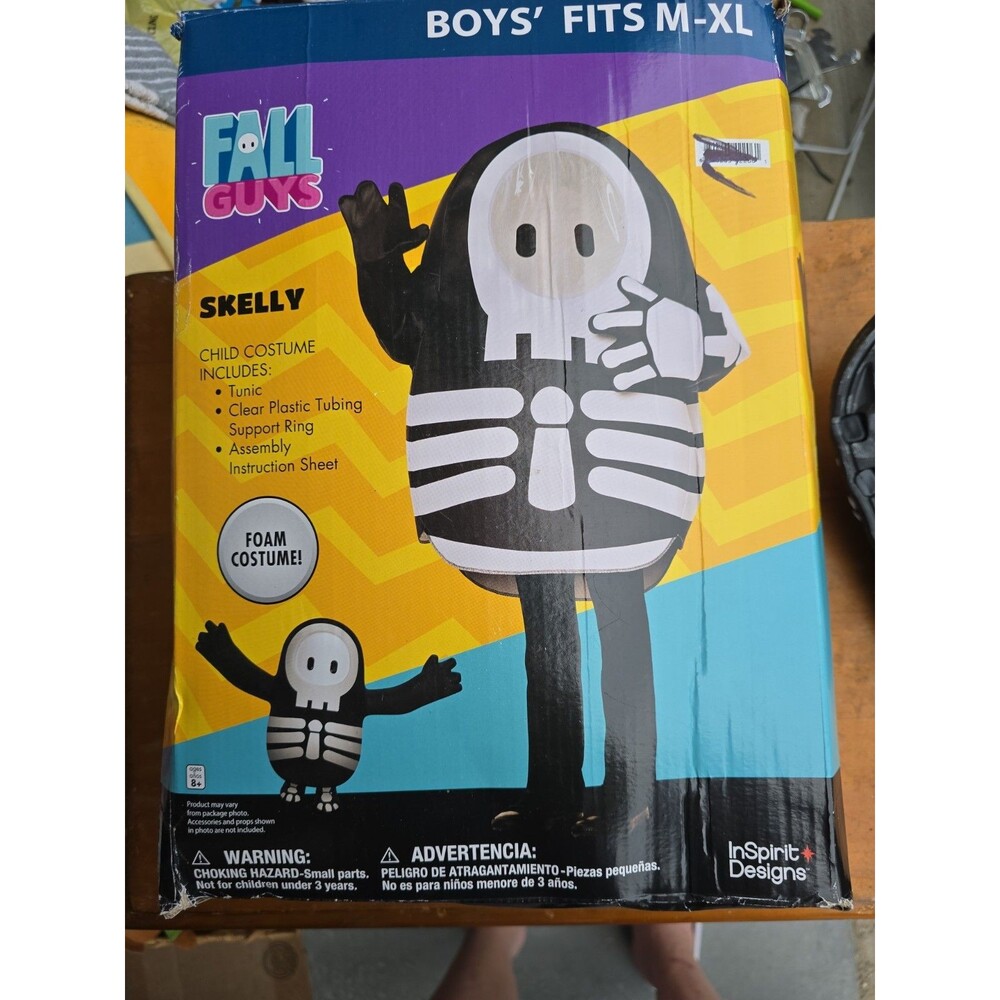 Fall Guys - SKELLY - Inflatable Halloween Costume - Adult - One Size Fits Most